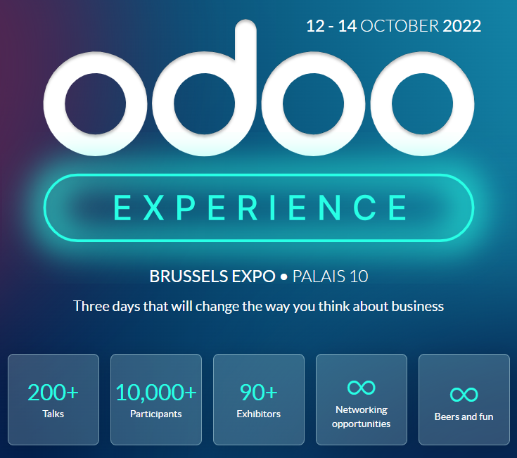 Meet us at Odoo experience 2022